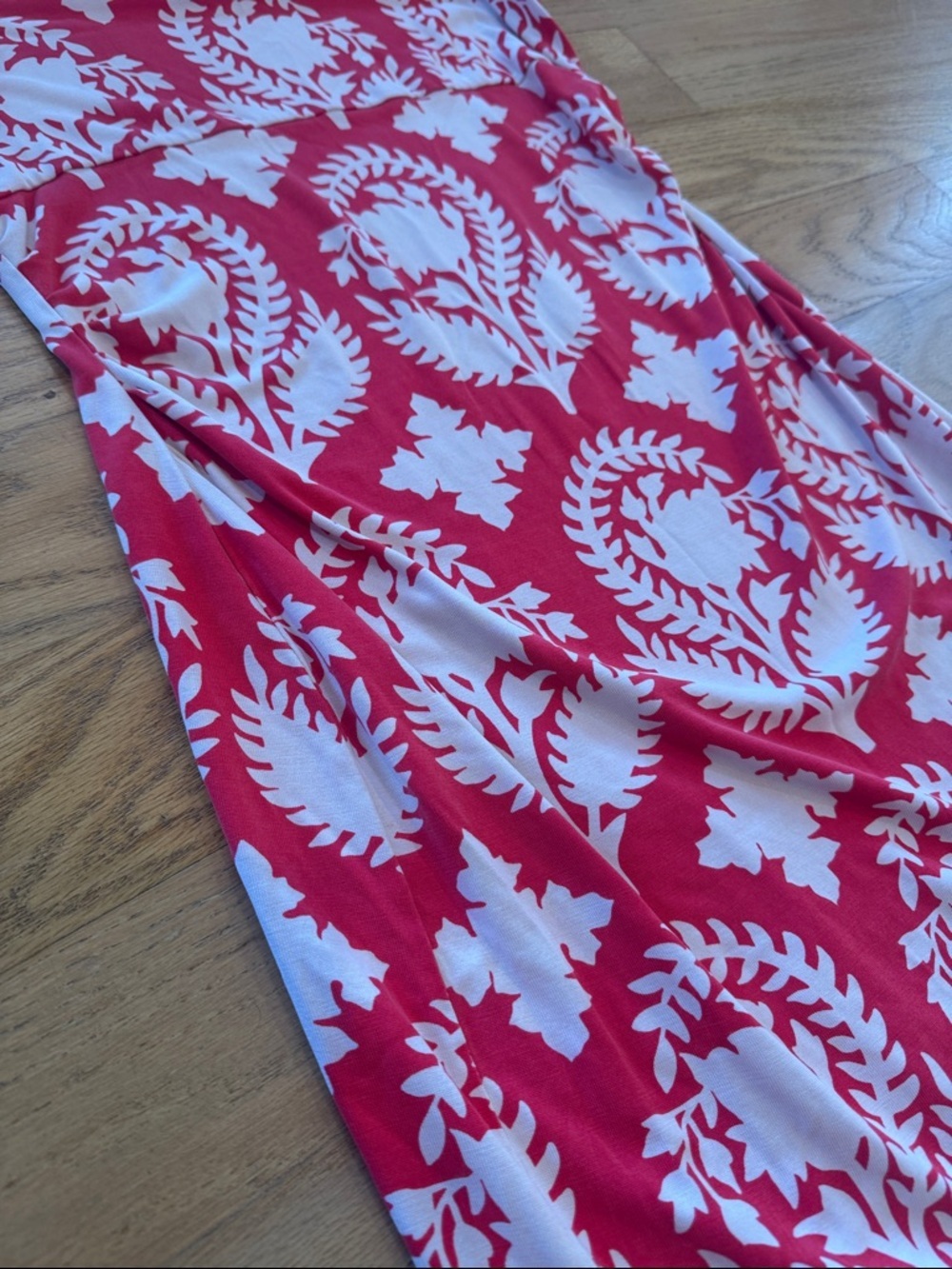Diane Von Furstenberg coral white Selene dress, size 12 - Picture 4 of 11